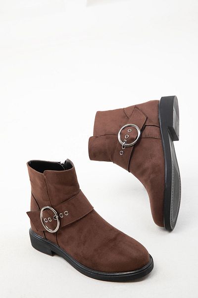 SOHO Καφέ Suede Γυναικείες Μπότες - 20015 Model Bootie