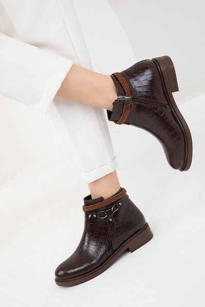 SOHO Women's Brown Krako Boots - 19554 Model Bootie