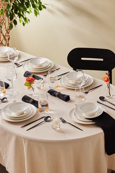 Karaca Stream Bone Selene 24-Piece Dinnerware Set for 6 People