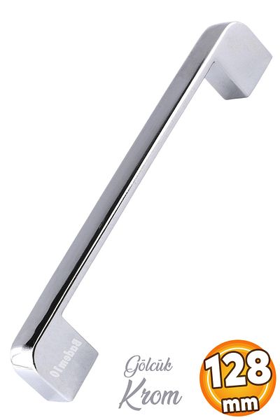 Badem10 Gölcük Mobilier oval Sertar de bucătărie Dulap Dulap Capac Mâner metalic Mâner cromat 128 mm-12,8 cm