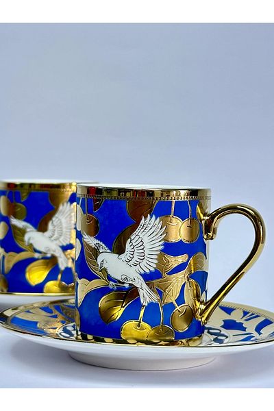 Kosova Two Sizes 90ml Coffee Cup and Saucer