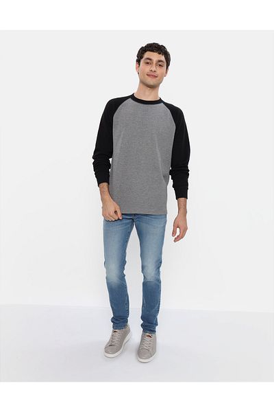 AMERICAN EAGLE Ae Long-Sleeve Raglan Thermal T-Shirt