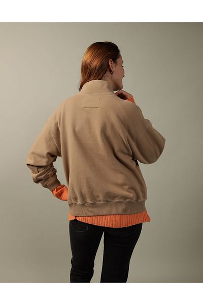 AMERICAN EAGLE AE Mock Neck Logo Sweatshirt