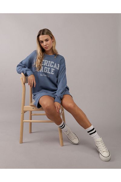 AMERICAN EAGLE Ae Graphic Fleece Dress U-0395-7883