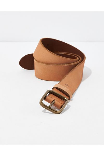 AMERICAN EAGLE Aeo Raw Edge Leather Belt