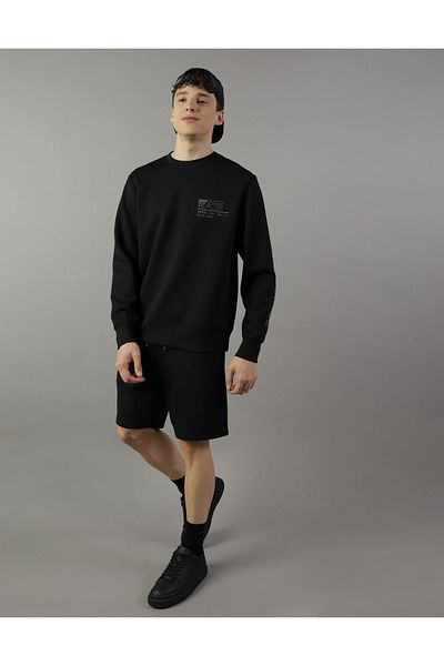 AMERICAN EAGLE Ae 24/7 Good Vibes Crew Neck Sweatshirt