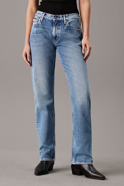 Calvin Klein Rovný strih s vysokým pásom Low Rise Rovný