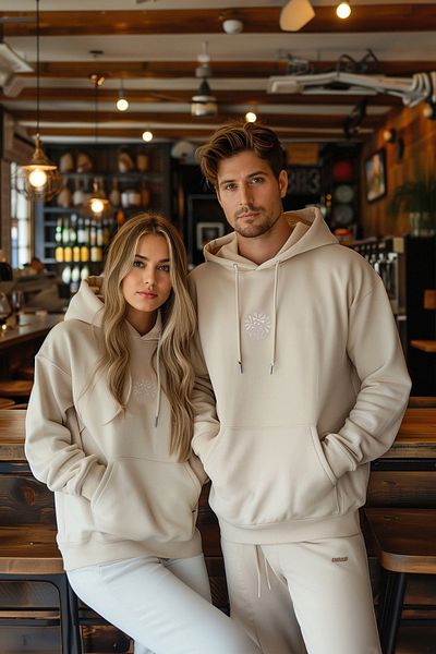 Trendyol Collection Φούτερ με λουλούδια με κουκούλα oversize - TMNAW24SW00248