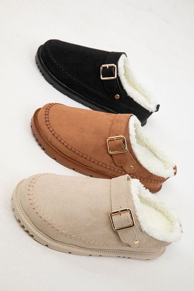 SOHO Dámské pantofle Tan Suede 20023