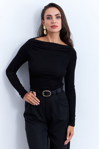 Cool & Sexy Bluzka damska Degaje z kołnierzykiem i ściągaczem Ayd386