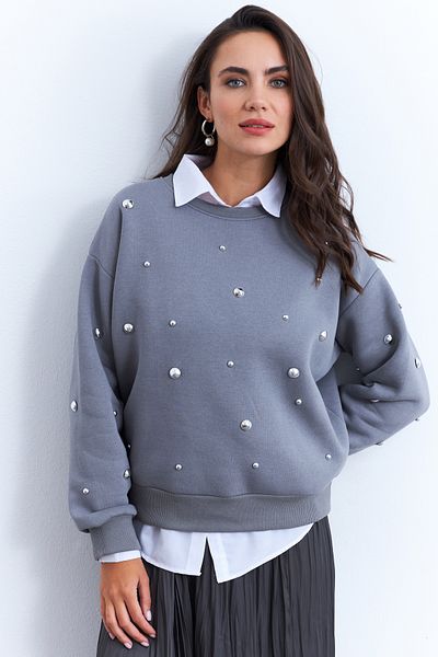 Cool & Sexy Gray Women's Sweatshirt Pp6451 - Accessory Design