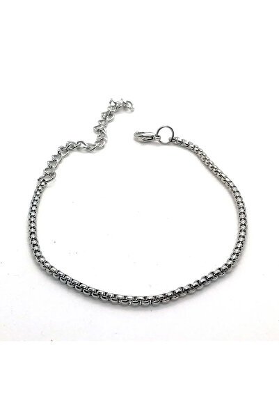 X-Lady Accessories Gümüş Kaplama Arnavut Asansör Zincir Bileklik