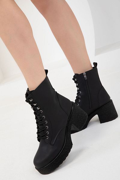SOHO Black Matte Women's Boots & Booties 20009