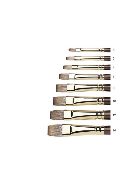 Winsor Newton Winsor & Newton Monarch Μακρύ Στέλεχος Κοντό Επίπεδο Βούρτσα N:10