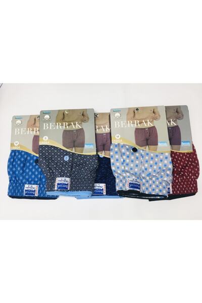 Berrak Чоловічий білий 6-пакет бавовняних майок 6-пакет боксерів з малюнком