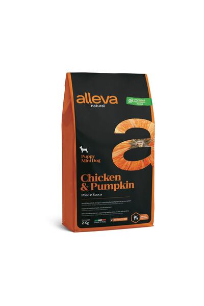 ALLEVA Natural Puppy Tavuk & Balkabağı Mını 2kg