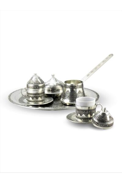 Bakır Shop 2-Person Grape Processing Copper Coffee Set