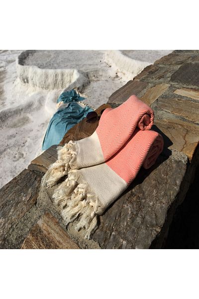 Yavuz Tekstil Beach & Sauna Cotton Peshtemal Set 100% Cotton Gift Product Tile