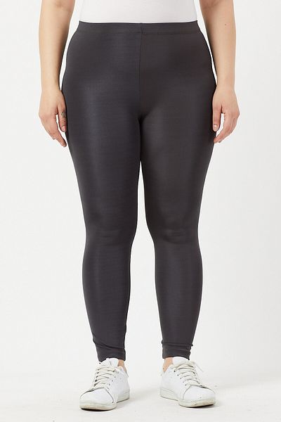 Ebsumu Women's Anthracite Shiny Tights