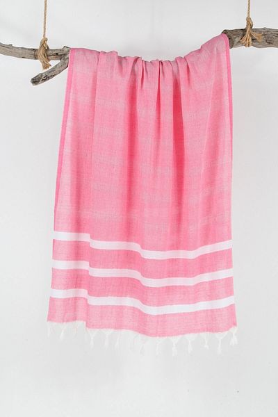 Bedinn Peshtemal Bamboo Stripe Fuchsia
