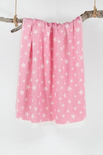 Bedinn Peshtemal Jacart Star Fuchsia