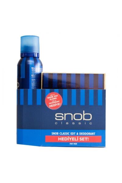 Snob For Men Classic Edt 100ml+deodorant 150ml (mavi-adet)