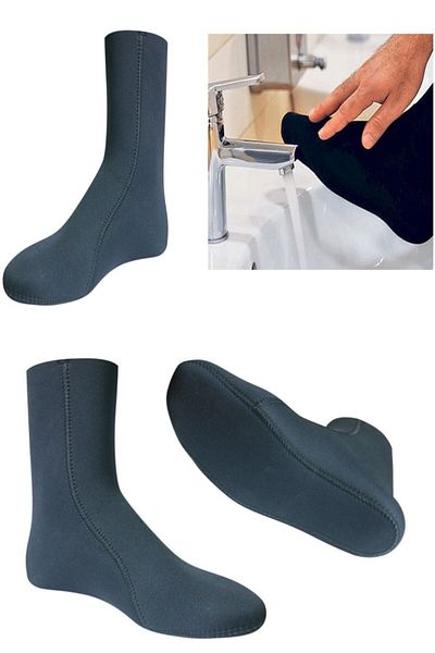 RoseRoi Men's Black Thermal Mest Socks