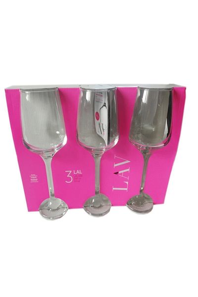 LAV Footed Glass Lilac 3-Piece Lilac 558