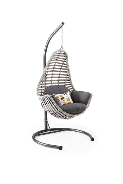 Capri Swing Kapalı Tekli Bahçe Balkon Salıncağı Rattan Milas