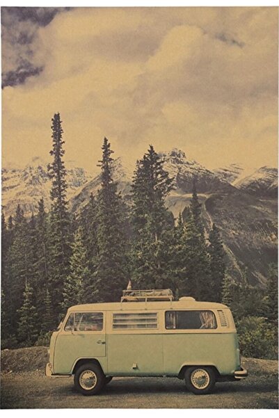 Solfera Volkswagen T1 Minibüs Vosvos Retro Kraft Poster Af027