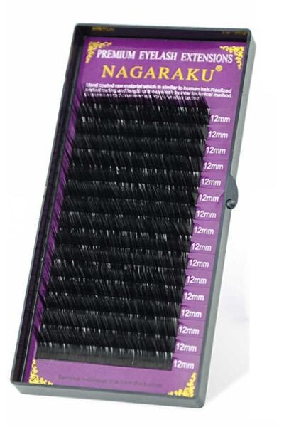 NAGARAKU D Kıvrım 0,10 Kalınlık Vizon İpek Kirpik 12 mm