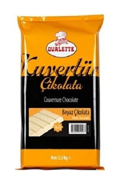 Katsan Ovalette Ovalette Beyaz Çikolata Kuvertur 2.5 Kg %37