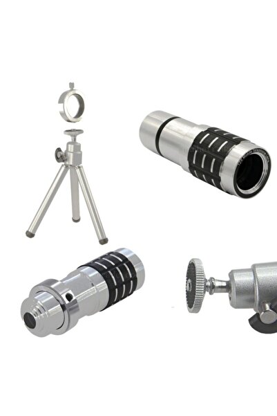 Markacase 12x Zoom Teleskop Telefon Kamera Lensi Tüm Telefonlara Uygun