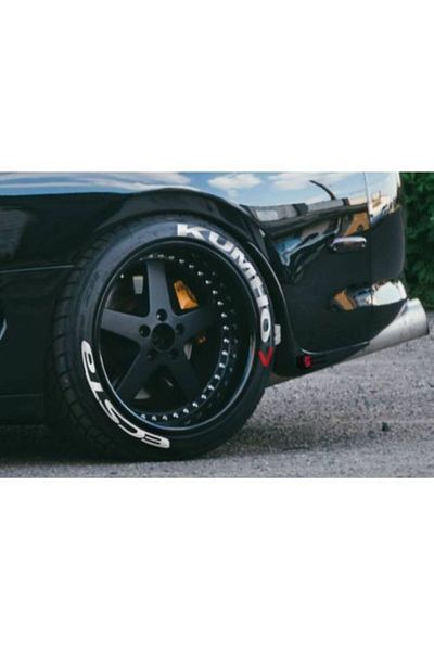Kumho Set de autocolante cu inscripții pentru anvelope Ecsta 4 bucăți, original, calitate de primă clasă, fără decolorare, pentru vehicule, motociclete