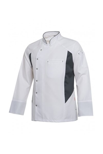 İŞMONT سترة كوك باللونين الأبيض والأسود مع تفاصيل متباينة