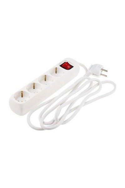 Philips White Switched 4-Piece Socket