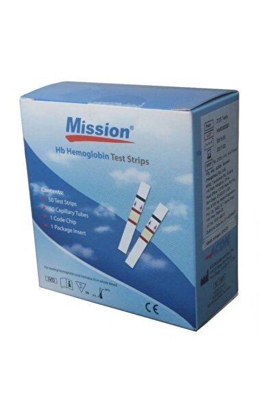 ipek medikal Mission Acon Hemoglobin Stribi 1 Kutu-50'li Test Strip