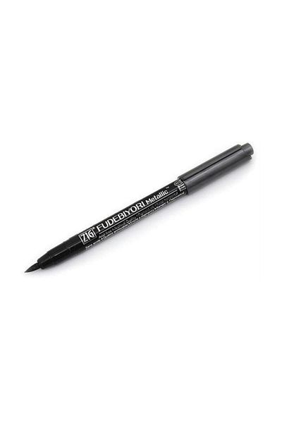 Zig Fudebiyori Metallic Brush Pen Gilded Brush Tip Marker Pen Black