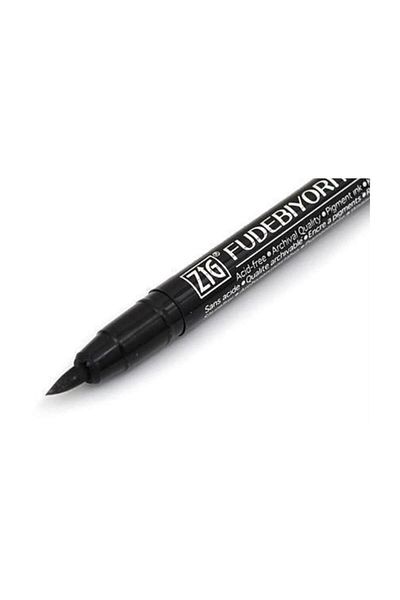 Zig Fudebiyori Metallic Brush Pen Gilded Brush Tip Marker Pen Black