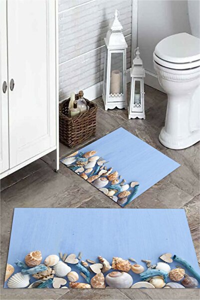 MEKTA HOME Σετ πατάκι μπάνιου Starfish 2 τεμαχίων Mktpp-2069 60x100/50x60