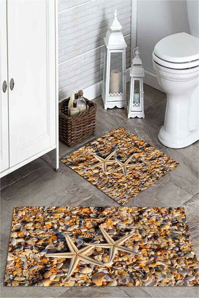 MEKTA HOME Set covoraș de baie 2 piese Starfish Mktpp-2072 60x100/50x60