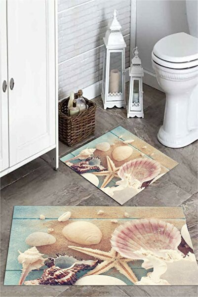 MEKTA HOME Σετ πατάκι μπάνιου Starfish 2 τεμαχίων Mktpp-2071 60x100/50x60