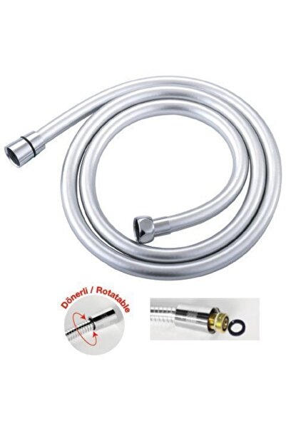 Mistillo Pvc Silver Grohe Tip Duş Spiral Hortumu 175 Cm
