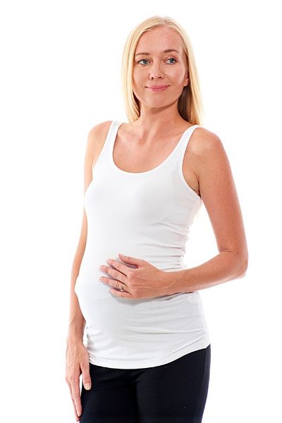 Motherway Tricou alb pentru femei gravidă Bm347