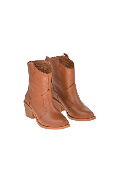 Moosefield Női valódi bőr barna Cowboy csizma