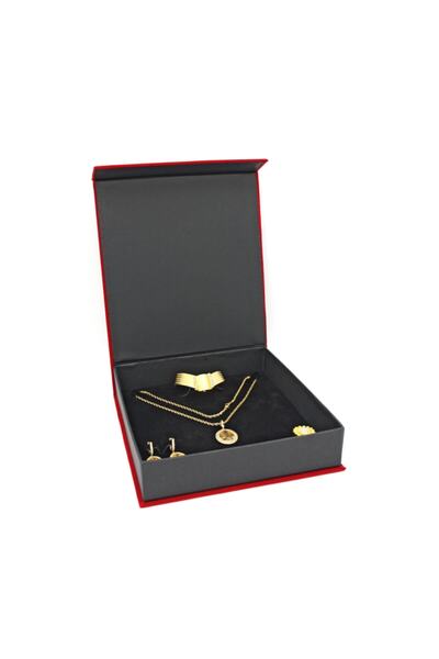 Metro Kuyumculuk Malzemeleri Çınar Süet Set Takı Kutusu Büyük