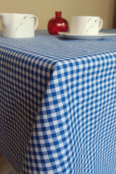 Deniz Marketim Față de masă Blue Gingham 170x170