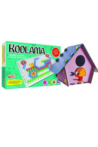 Redka Akıl Oyunları Coding Game and Paintable Wooden Bird House