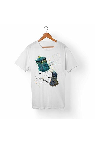 Alfa Tshirt Unisex Λευκό εμπριμέ T-Shirt