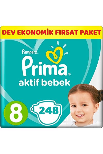 Prima Bebek Bezi Beden:8 (17+kg) Xxx Large 248 Adet Dev Ekonomik Fırsat Pk